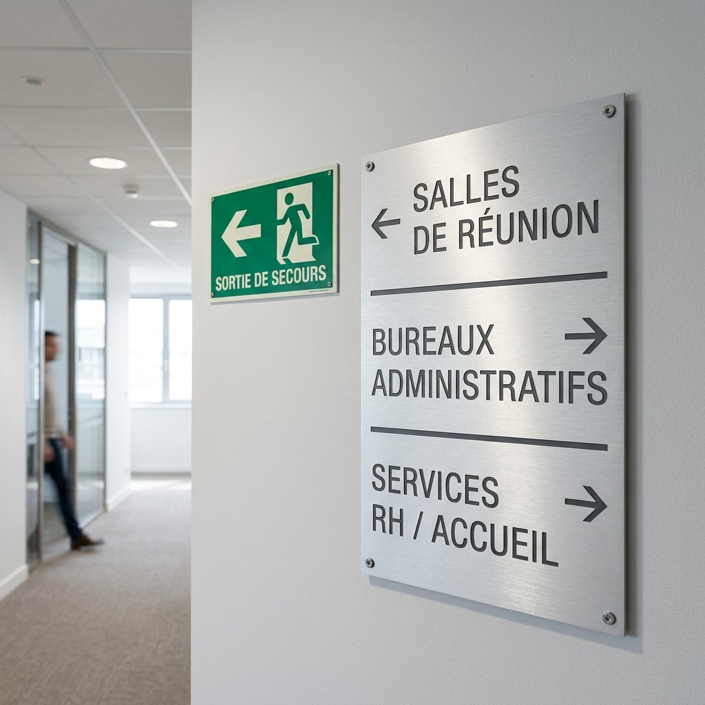 Signalétique directionnelle bureaux