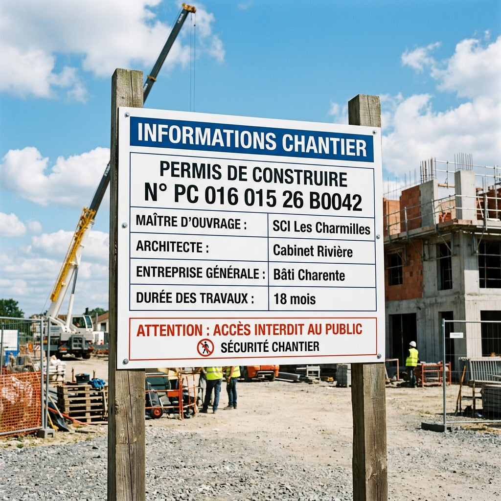 Panneau de chantier Dibond