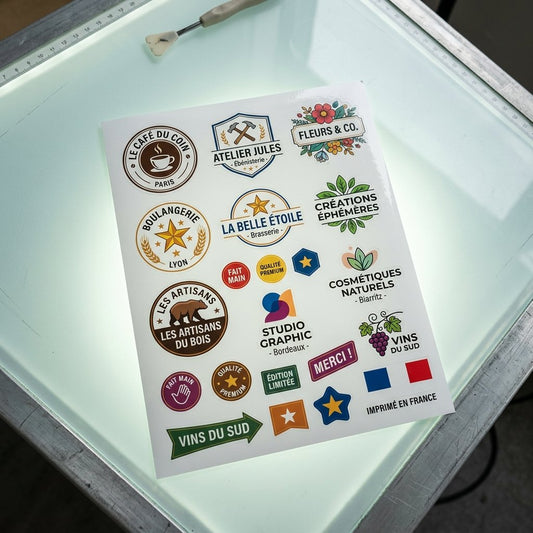 Stickers autocollants personnalisés découpe