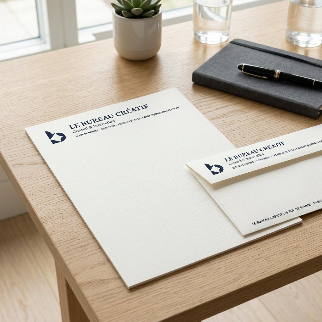 Papier à en-tête et enveloppe d'entreprise